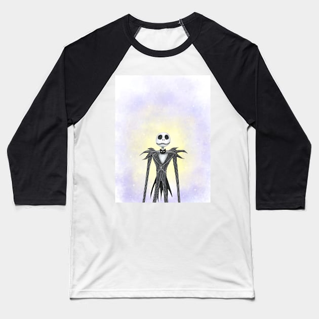 Jack Skellington Baseball T-Shirt by hxrtsy